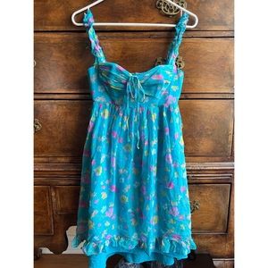 NWOT Betsey Johnson Floral Silk Dress Sz 2
